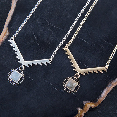Aztec Labradorite and Bronze Necklace