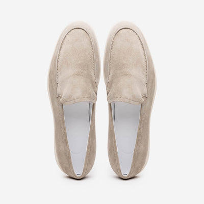 16-621-BON LIVORNO Sueded Italian Goatskin Loafer Bone