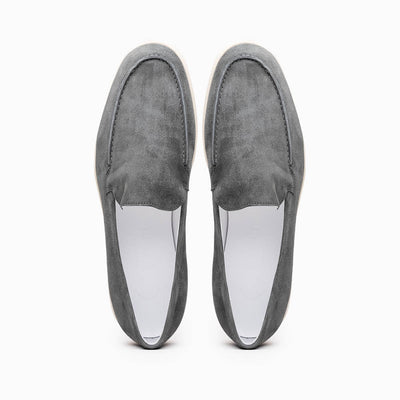 16-621-GRY LIVORNO Sueded Italian Goatskin Loafer Grey