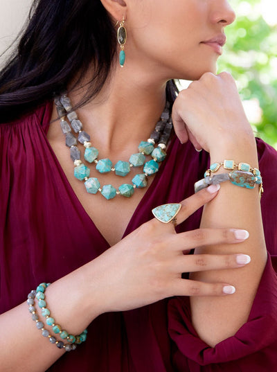 Turquoise Triangle Ring