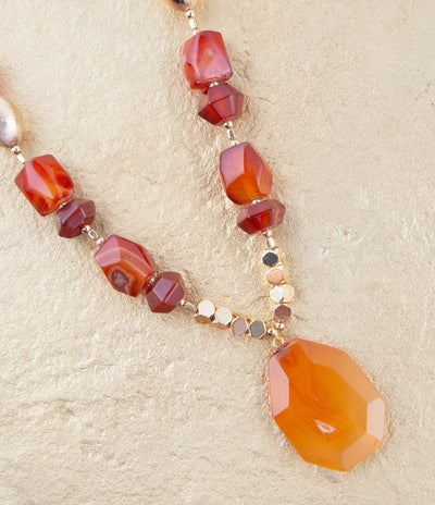 Victoria Carnelian Pendant Necklace