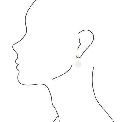 White Druzy Drop Earring